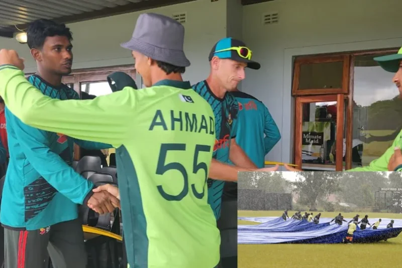 انڈر19 ورلڈکپ: پاکستان بمقابلہ بنگلادیش کا وارم میچ بارش کی نظر ہوگیا